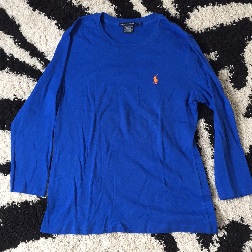 Royal Blue Ralph Lauren Sport Long Sleeve Tee